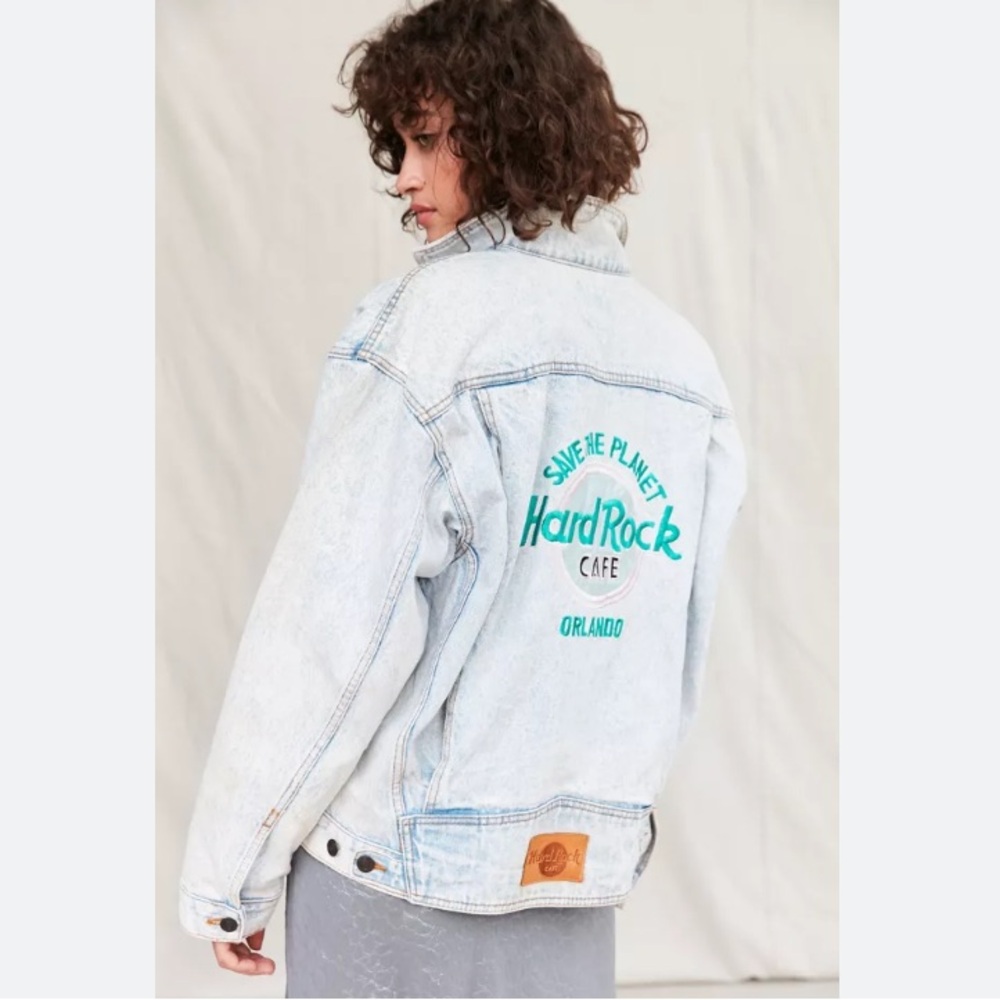 Vintage Hard Rock Cafe Save The Planet Orlando Cotton Jeans Jacket | M